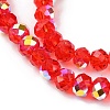 Electroplate Transparent Glass Beads Strands EGLA-A046-01B-M-4
