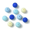 Rubberized Style Opaque Acrylic Beads MACR-CJC0009-02D-8