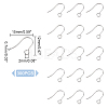 Unicraftale 300Pcs 316 Surgical Stainless Steel Earring Hooks STAS-UN0044-31-2