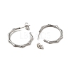 Tarnish Resistant Bamboo Joint Ring 304 Stainless Steel Stud Earrings EJEW-A081-20P-2