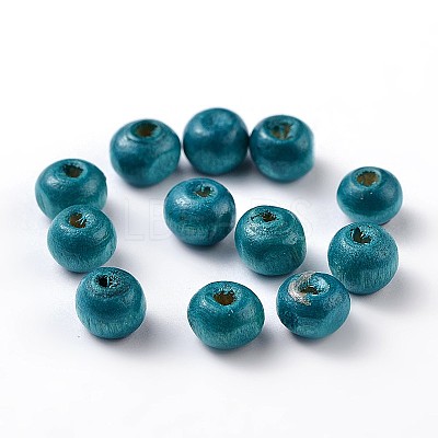 Dyed Natural Wood Beads WOOD-Q006-6mm-02-LF-1