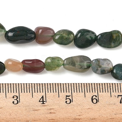 Natural Indian Agate Nuggets Beads Strands G-J335-02-1
