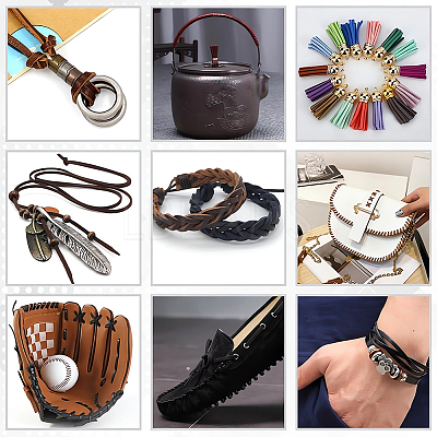 5M Cowhide Leather Cords for DIY Craft WL-GF0001-25B-03-1