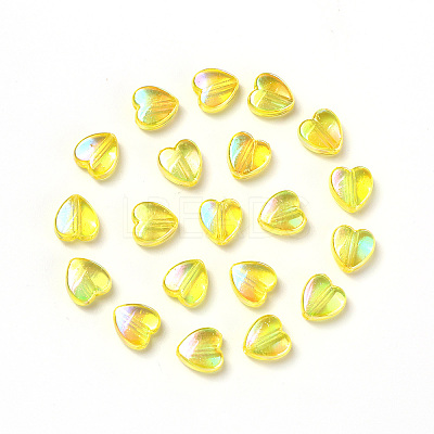 100Pcs Eco-Friendly Transparent Acrylic Beads TACR-YW0001-07E-1