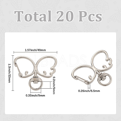20Pcs Alloy Swivel Clasps FIND-SC0017-28P-1