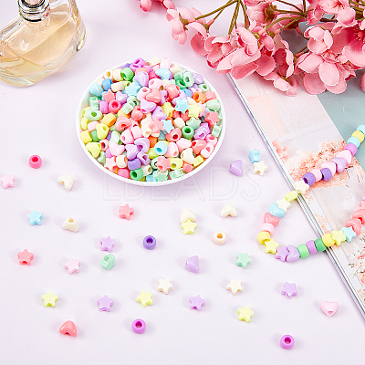 750Pcs 3 Style Plastic Beads KY-NB0001-30-1