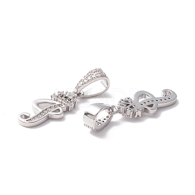 Eco-Friendly Brass Micro Pave Cubic Zirconia Pendants KK-K265-01P-I-1