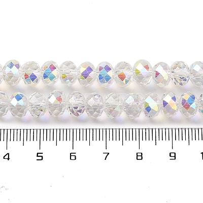 AB Color Plated Transparent Electroplate Beads Strands EGLA-H104-06I-1