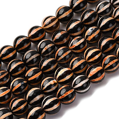 Tibetan Style dZi Beads Strands G-C133-A07-03-1