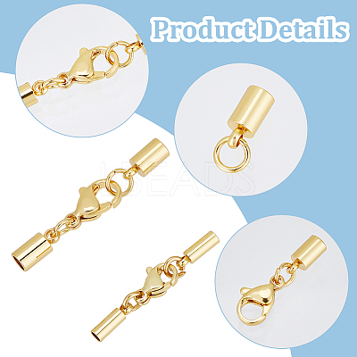 18 Sets 2 Styles 304 Stainless Steel Lobster Claw Clasps STAS-UN0044-86-1