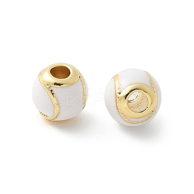Brass Enamel Beads KK-P294-37G-03-1