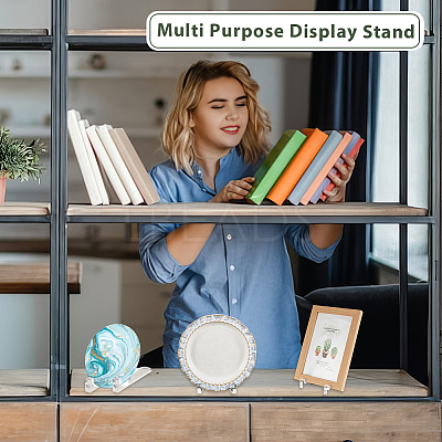 12Pcs 3 Styles Desktop Transparent Acrylic Display Holder for Photo Frame ODIS-GA0001-57-1