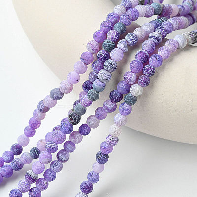Natural Weathered Agate Beads Strands X-G-G589-6mm-06-1