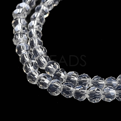 Electroplate Transparent Glass Beads Strands X-EGLA-A035-T3mm-A19-1