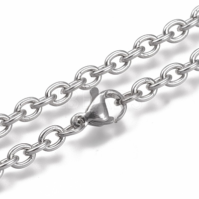 Tarnish Resistant 304 Stainless Steel Cable Chain Anklets X-AJEW-H100-01P-1