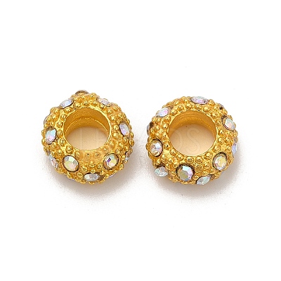 Alloy Rhinestone European Beads CPDL-H999-18G-1