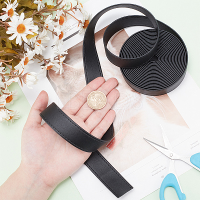 4M Flat Imitation Leather Cord LC-WH0011-03B-01-1