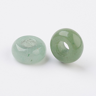 Natural Green Aventurine European Beads X-G-G740-12x6mm-19-1