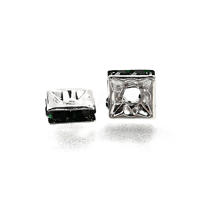 Brass Rhinestone Spacer Beads RSB072-12S-1