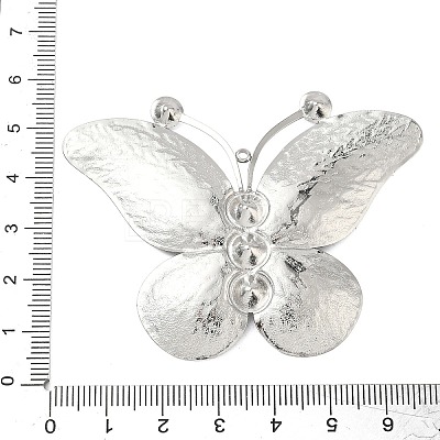 304 Stainless Steel Big Pendant Rhinestone Settings STAS-D376-20P-1