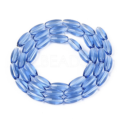 Transparent Glass Beads Strands GLAA-T028-15T-03-1