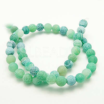 Natural Crackle Agate Beads Strands G-G055-6mm-4-1