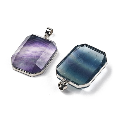 Natural Fluorite Pendants G-B139-02P-05-1