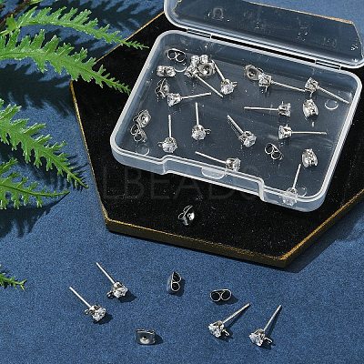 16Pcs Brass Stud Earring Findings KK-FS0001-56P-1