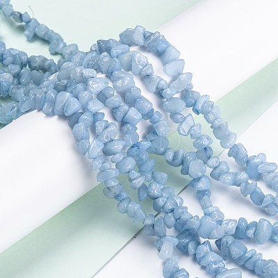 Dyed Natural Aquamarine Beads Strands G-F703-12-1
