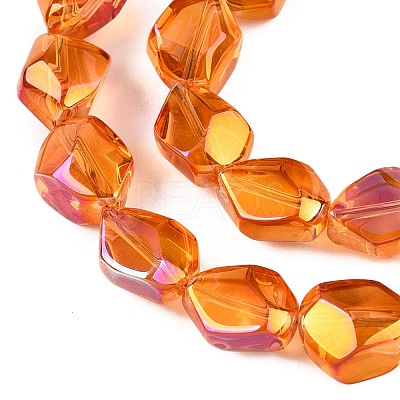 Electroplate Glass Beads Strands EGLA-T021-10E-1