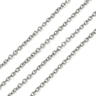 Tarnish Resistant 304 Stainless Steel Cable Chains CHS-O005-19B-1