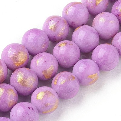 Natural Mashan Jade Beads Strands G-F670-A09-8mm-1