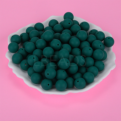 Round Silicone Focal Beads SI-JX0046A-129-1