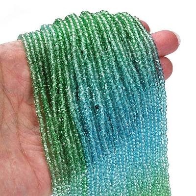Transparent Painted Glass Beads Strands X1-DGLA-A034-T1mm-A17-1