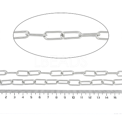 Tarnish Resistant 304 Stainless Steel Paperclip Chains CHS-F012-05P-1