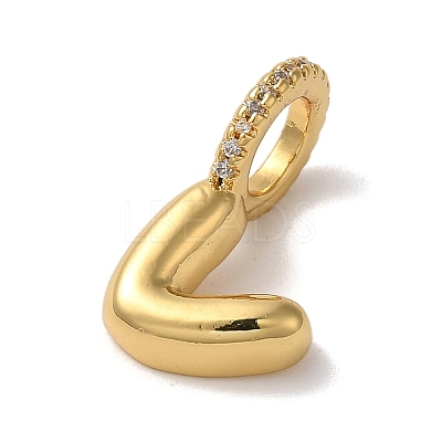Brass Micro Pave Cubic Zirconia Pendants KK-K345-13V-G-1