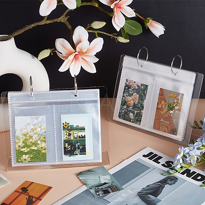 4 Inch Acrylic Desk Calendar Storage Photo Albums Stands AJEW-WH0819-011B-1