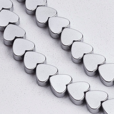 Non-magnetic Synthetic Hematite Beads Strands G-Q883-6x6mm-6-1