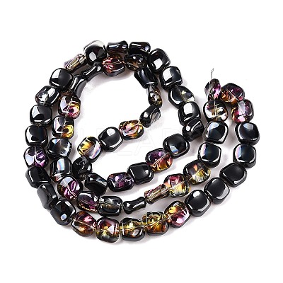 Electroplate Glass Beads Strands EGLA-N012-07Y-1