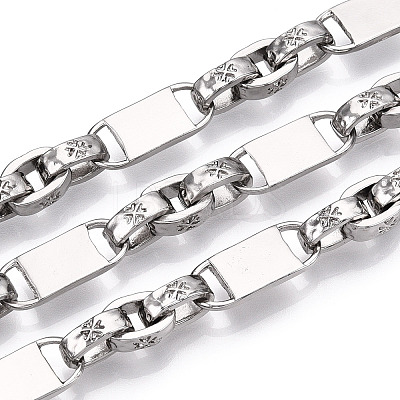 Alloy Irregularity Lock Link Chain LCHA-T001-14P-1