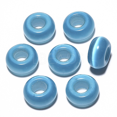 Cat Eye European Beads G-S359-071H-1