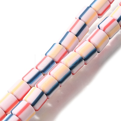 Polymer Clay Beads Strands CLAY-H006-01B-1