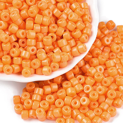 Opaque Baking Paint Glass Seed Beads SEED-T008-02F-1