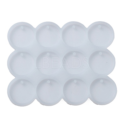 Flat Round Keychain DIY Silicone Pendant Molds SIMO-D004-01-1