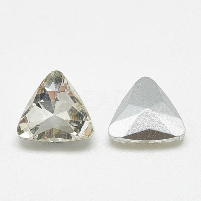 Pointed Back Glass Rhinestone Cabochons RGLA-T087-18mm-01-1
