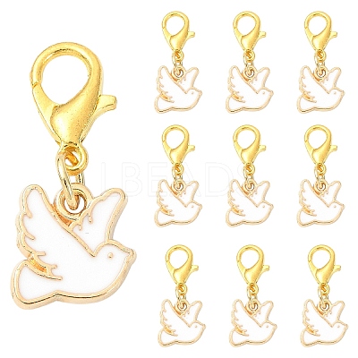10Pcs Alloy Enamel Pendant Decorations HJEW-YW00355-1