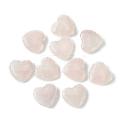 Natural Rose Quartz Heart Palm Stone G-YW0001-52A-1