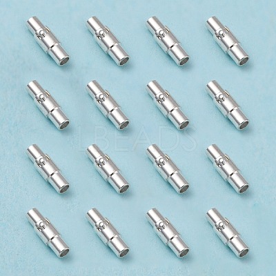 Brass Locking Tube Magnetic Clasps LS-X-MC079-S-1