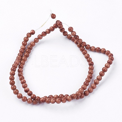 Goldstone Bead Strands X-G-R193-04-4mm-1