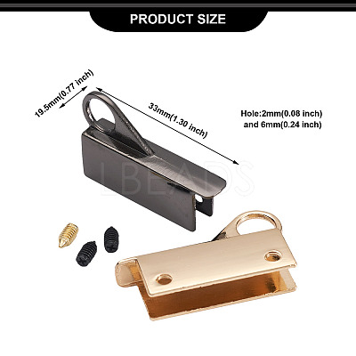 8 Sets 4 Colors Zinc Alloy Bag Lock Catch Clasps FIND-GN0001-11-1